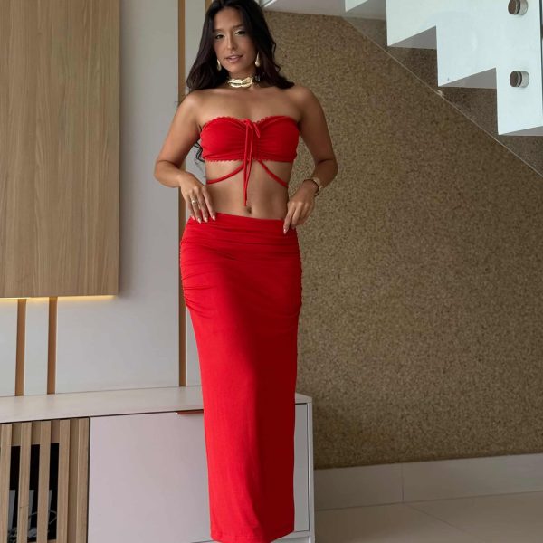 CONJUNTO SAIA E TOP RENATA