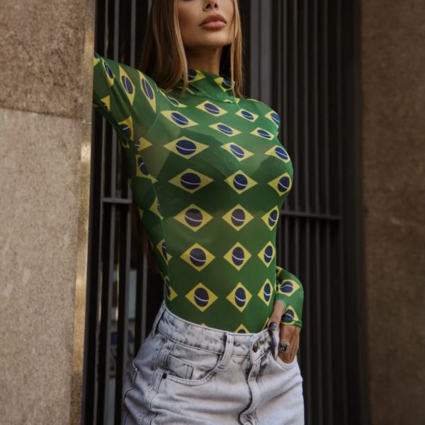 BODY TULE BRASIL BANDEIRA